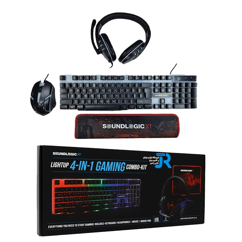 پک گیمینگ 4 در 1 Soundlogic XT مدل LIGHTUP