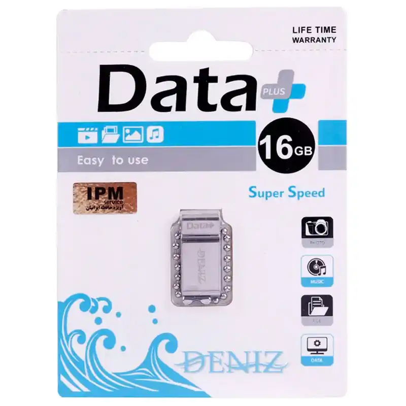  فلش مموری 16 گیگ دیتا پلاس Data+ Deniz + گارانتی مادام العمر