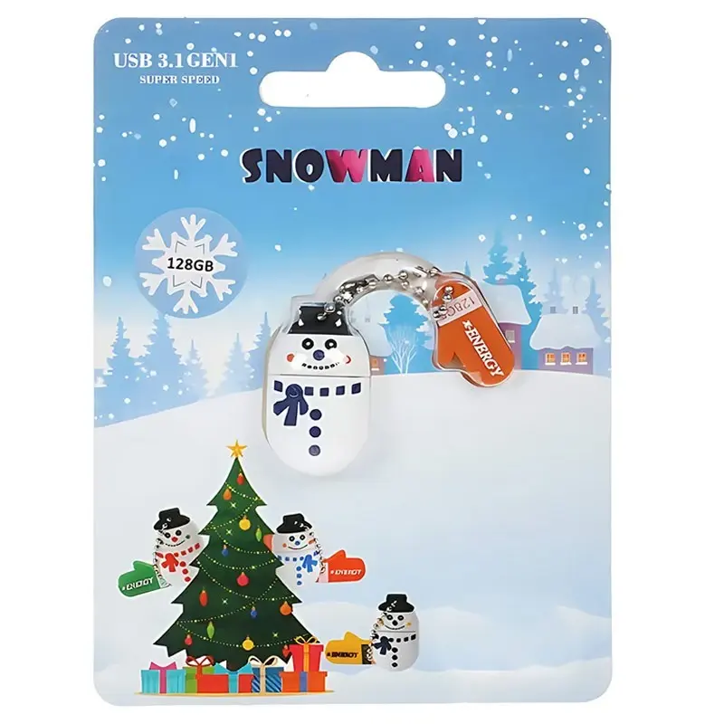 فلش مموری عروسکی 128 گیگ ایکس انرژی X-Energy Snowman USB3.1 + گارانتی مادام العمر