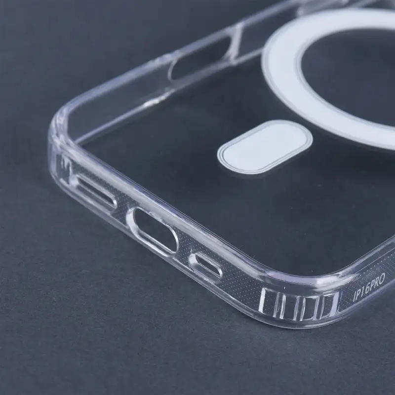 کاور مگ‌ سیف دار شفاف Clear Case Magnetic آیفون iPhone 16 Pro