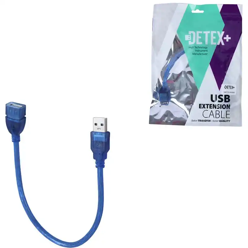 کابل افزایش طول USB دیتکس پلاس 30 سانتی متر