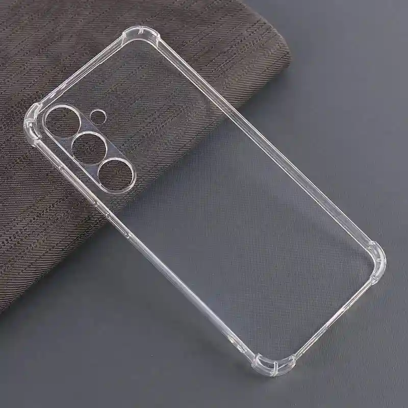 کاور ژله ای ضربه گیر بی رنگ سامسونگ Galaxy S24 FE محافظ لنزدار